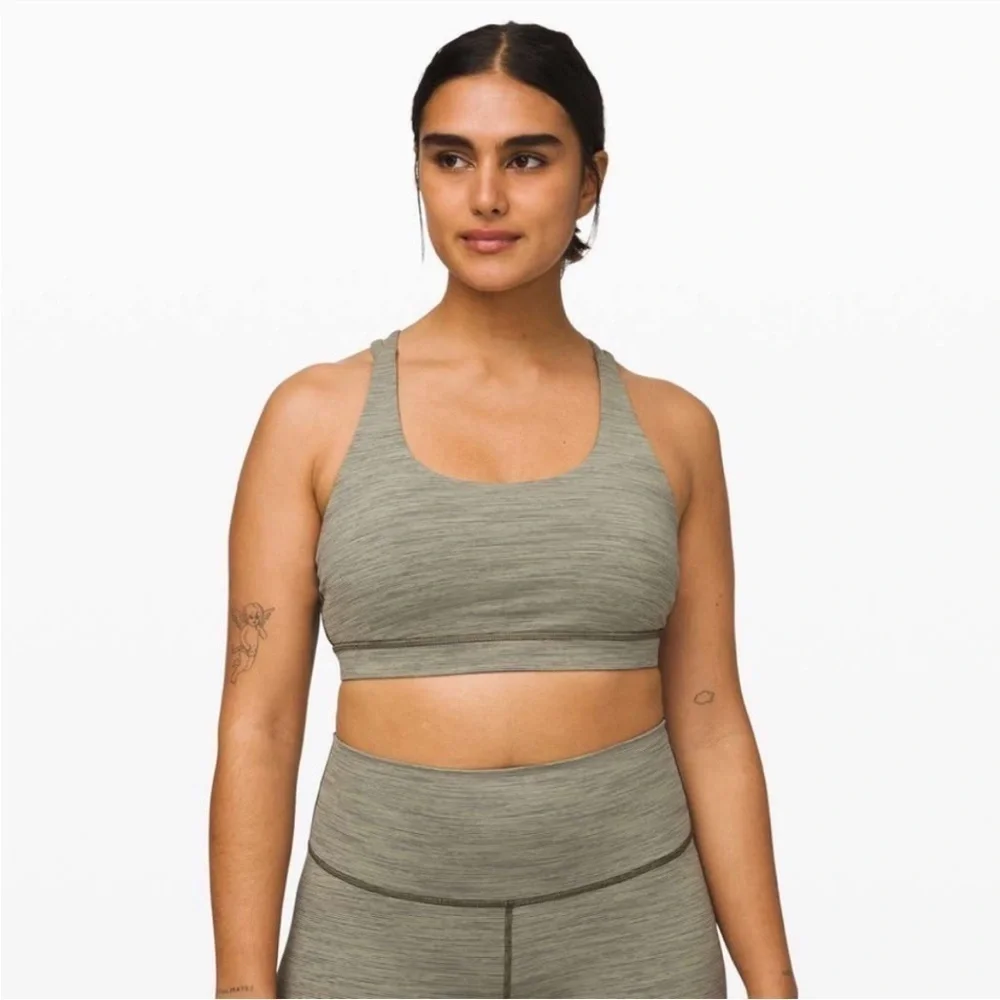 Lululemon Energy Bra Wee Are From Space Women’s Size 10 Sage Dark Olive